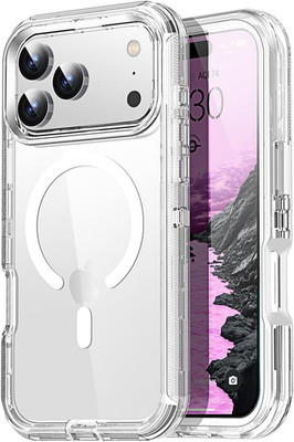 for Iphone 17 Pro Max Case Clear+Magsafe,3 in 1 Magnetic Heavy Duty Drop Protect