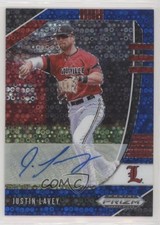 2020 Panini Prizm Draft Picks Blue Donut Circle 25/25 Justin Lavey Auto 1u6