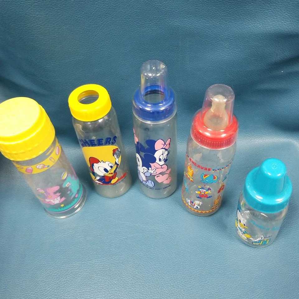 Lote de Biberones Evenflo Playtex Drop in Vintage Años 80 Coleccionables Disney + Foto 2 de 4