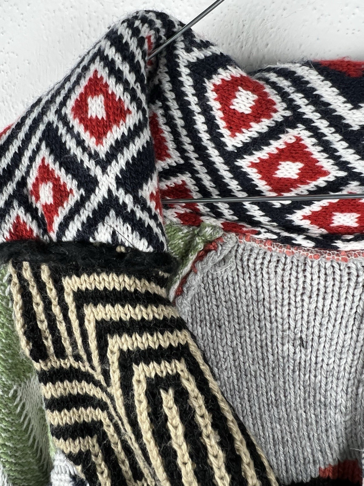 Desigual Multicolor Patchwork Patterned Knit Zip-… - image 11