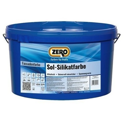 ZERO Sol-Silikatfarbe weiß 2,5 Liter Fassadenfarbe