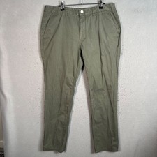 Bonobos Mens Size 36 x 32 Olive Green Straight Leg Chino Pants 100 Cotton
