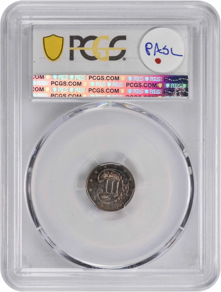 1858 Three Cent Silver MS64 PCGS - Image 2 of 4