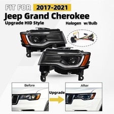 For 2017-2021 Jeep Grand Cherokee Upgrade Halogen Headlight W Bulbs Leftright For 2017-2021 Jeep Grand Cherokee Upgrade Halogen Headlight W Bulbs Leftright
