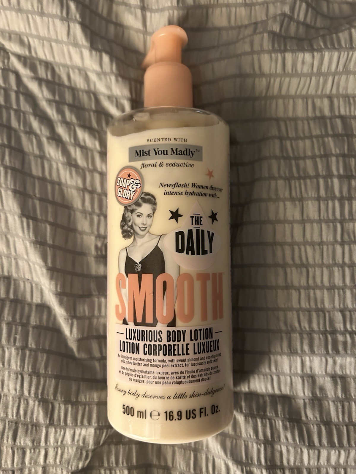 Rare 16.9 Oz Bottle Soap & Glory The Daily Smooth Body Lotio
