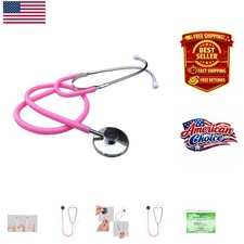 Real Working Pink Dual Head Stethoscope for Kids - Educational Roleplay Toy