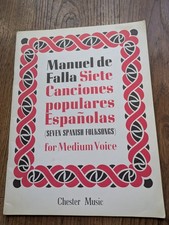 Manuel De Falla Seven Spanish Folksongs for Medium Voice Chester Music