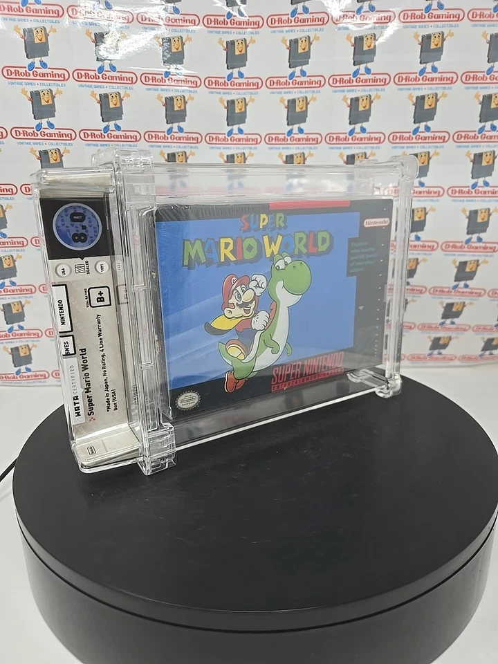 Super Mario World Nintendo SNES 1st Print Black Label Sealed VGA WATA CGC PSA - Image 2 of 4