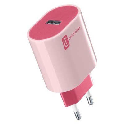 STYLECOLOR 12W Pink Cellular Line USB Type-A Charger ACHUSBSMART12WP 