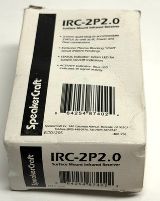 NEW Speakercraft IRC-2P2.0 Surface Mount Infrared Receiver ELT01205