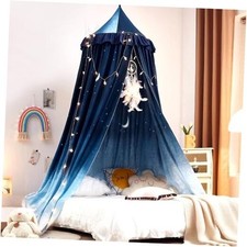 Decor Canopy for Kids Bed, Soft Smooth Playing Tent Canopy Night Sky-ruffle