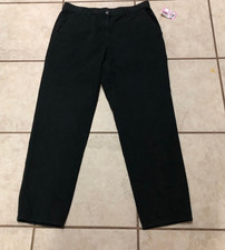 NWT EILEEN FISHER "S" PULL-ON BLACK 100 ORGANIC COTTON TAPERED PANTS Run 78121