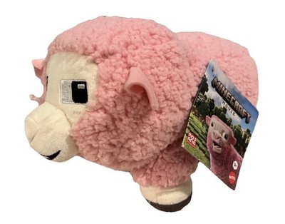 Minecraft Pink Sheep Plush Mattel Mojang Stuffed Animal New With Tags