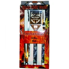Mossy Oak Camo 3pc Grill Set,  BBQ Barbecue Spatula Tongs Grill Fork