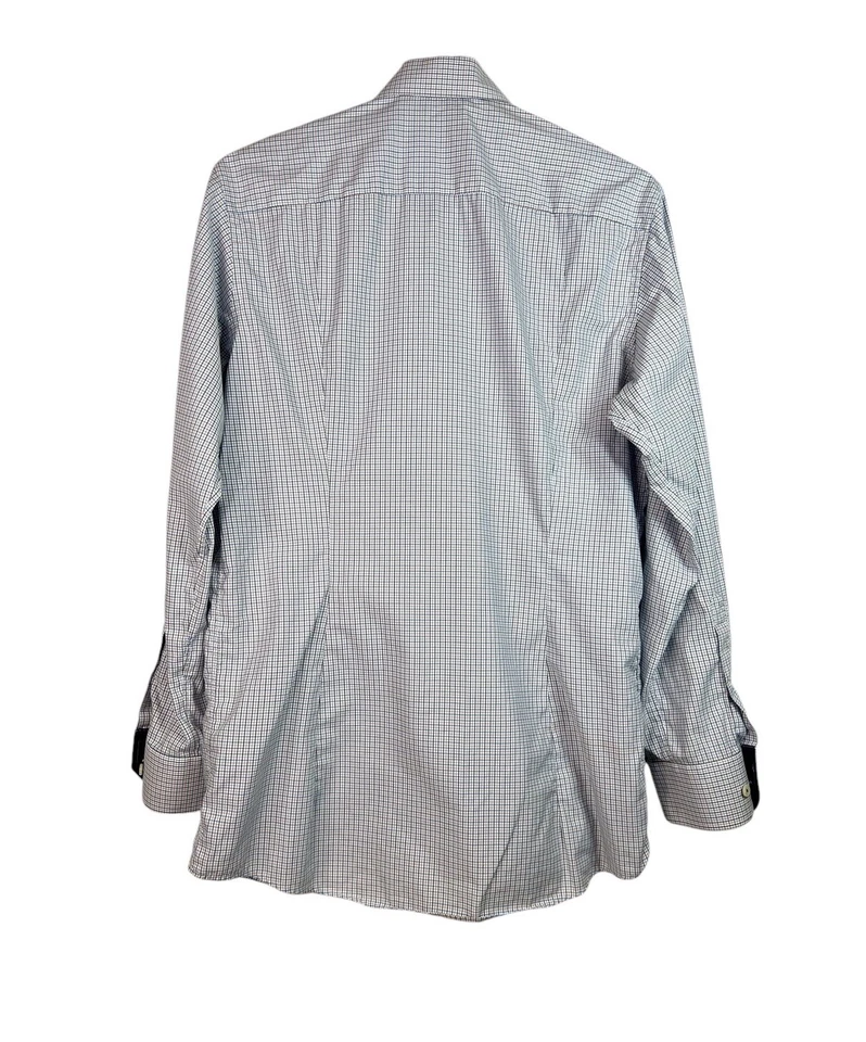 Thomas Pink Mens Striped Blue Red Classic Fit Button Down Shirt Size 16.5 35 - Image 2 of 4