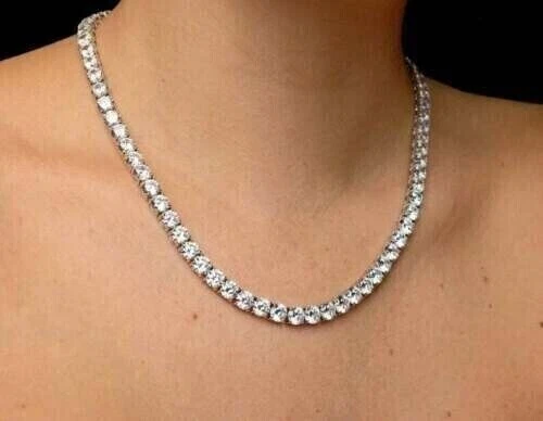 Diamond tennis 2024 necklace ebay