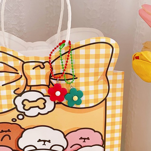Keychain Small Colored Flowers Key Ring Pendant Pinkycolor Bag Pendant For W _in - Picture 5 of 21