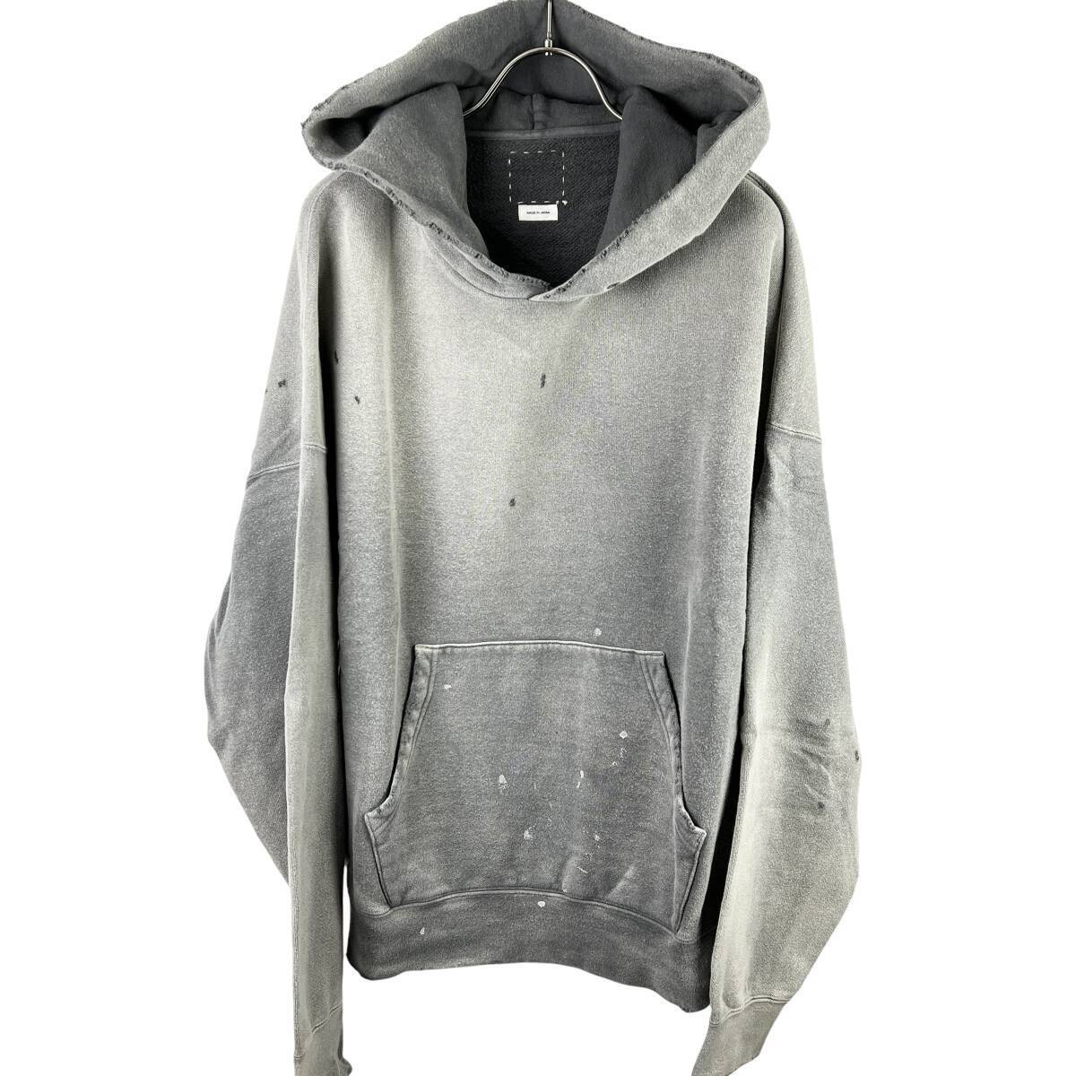 VISVIM AMPLUS SB PO CRASH DYEING SWEATER Hoodie (grey) Size VISVIM AMPLUS SB PO CRASH DYEING SWEATER Hoodie (grey) Size