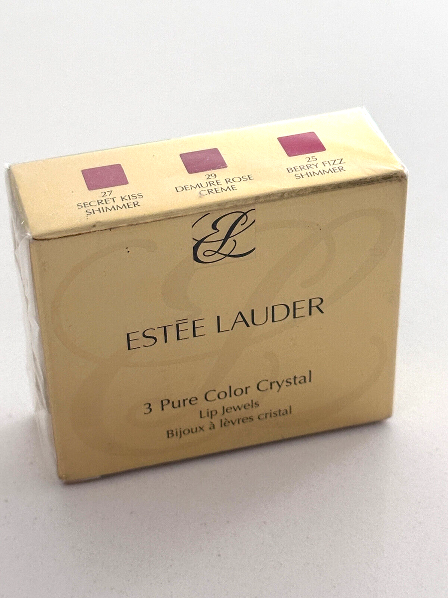 Estee Lauder 3 Pure Color Crystal Lip Jewel: Secret Kiss/Demure