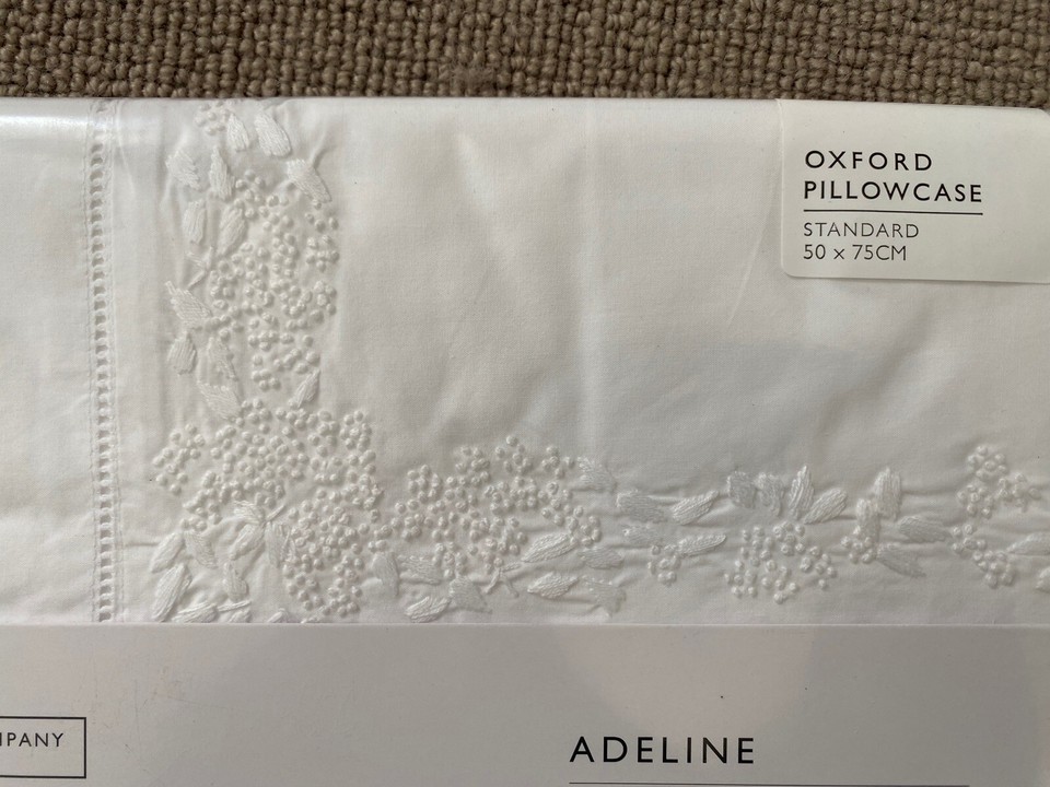 The White Company Adeline Double Duvet Cover And 2 Oxford Pillow Cases