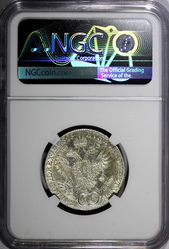 Austria Franz I Silver 1828 A 20 Kreuzer NGC AU DETAILS KM# 2144 (006) - Picture 3 of 4