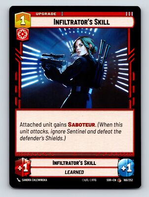 Upgrade Card Featuring Infiltrators Skill Saboteur Ability Learned