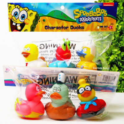 SpongeBob SquarePants Nickelodeon Rubber Ducks 6 ct Jeep Ducking Cruise