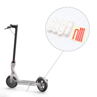 4x weiße Radbolzenabdeckung + reflektierende Aufkleber für Xiaomi M365/PRO/PRO 2