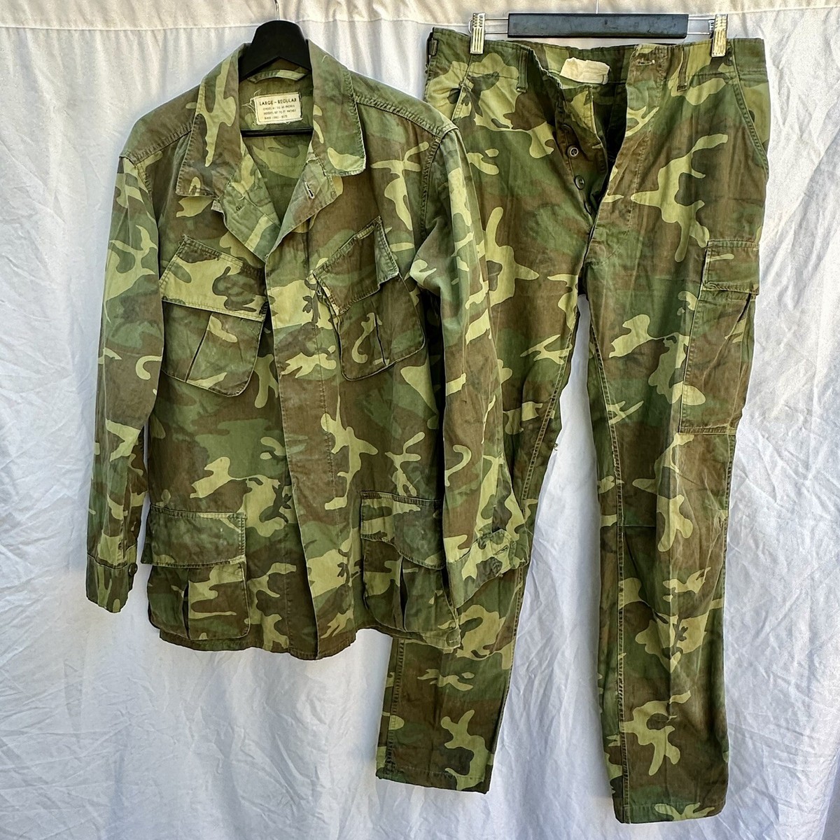 Vietnam War 1st Patt Poplin ERDL Camo Tropical Jacket & Pants Set Vietnam War 1st Patt Poplin ERDL Camo Tropical Jacket & Pants Set