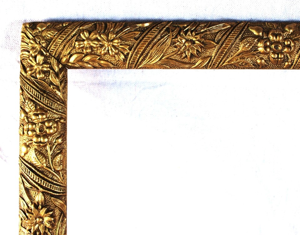 ANTIQUE FITS 15" X 24" GOLD GILT GESSO ORNATE AESTHETIC VICTORIAN