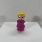 Fisher Price Little People Vintage Toys Whoops PINK MAGENTA MOM Blond Hair