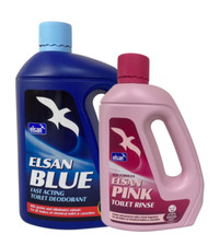 Elsan Blue 4L & Pink 2L Toilet Fluid Chemical Cleaner Caravan Motorhome Camping 18.90 per litre