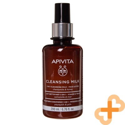 APIVITA 3 in 1 Reinigungsmilch Für Gesicht & Augen mit Kamille Und Honig 200 ml