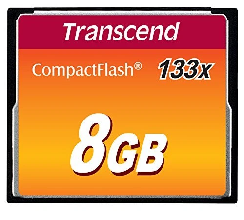 2 Pack Transcend 8GB 133x Compact Flash Memory Card for Nikon Canon - Image 2 of 4