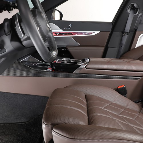 Dry Carbon For BMW 7 Series G70 2023+ Car Center Control Cup Holder Side Trim - Picture 10 of 12