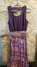 Faded Glory Ladies Plus Size Maxi Dress 1X 16W Sleeveless Stretchable Waist