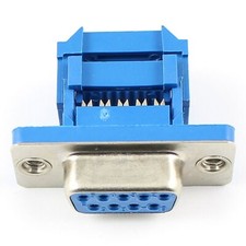 5Pcs D-SUB 9 Pin Female IDC Type Adapter Connector For Flat Cable DB9