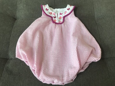 seersucker bubble romper
