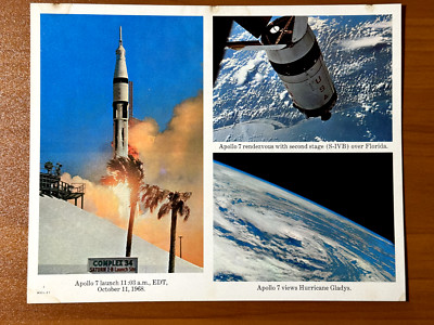 NASA 8x10 Photo Print Apollo 7 Mission Launch FL Hurricane Photo Pictures Views