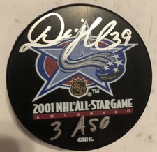 DOUG WEIGHT SIGNED 2001 NHL ALL STAR GAME PUCK AUTOGRAPH WITH INSCRIPTION