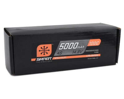 Spektrum 14.8V 5000mAh 4S 100C Smart LiPo Hardcase Battery IC5 SPMX50004S100H5