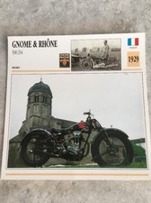 Gnome et Rhône 500 D4 1929 Carte moto Collection Atlas France