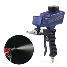 Hand Held Portable Media Spot Sand Blaster Gun Air Gravity Feed Rust Remover Set