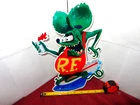 VINTAGE RATFINK SURFING W/ RED SODA 12" METAL RAT FINK GASOLINE OIL ED ROTH SIGN