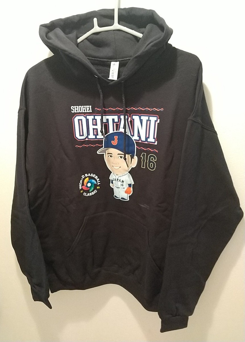 2023 WBC Shohei Ohtani Illustration Hoodie Black Samurai Japan