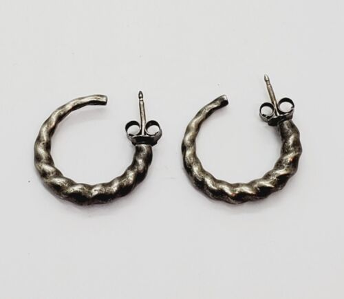 PANDORA FLOW LIQUID VIBRATIONS HOOPS EARRINGS RETIRED RARE!!!(27) - Picture 1 of 5