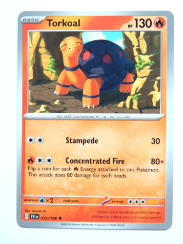 Torkoal 035/198 NM Pokemon Card Scarlet & Violet SVI EN 2023 Fire Uncommon - Picture 1 of 2