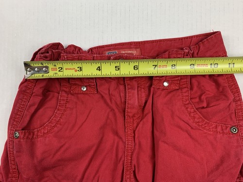 Faded Glory Girls Red Cargo Pants Size 8 Embellished + T-Shirt Black Graphic Pri - Picture 6 of 10
