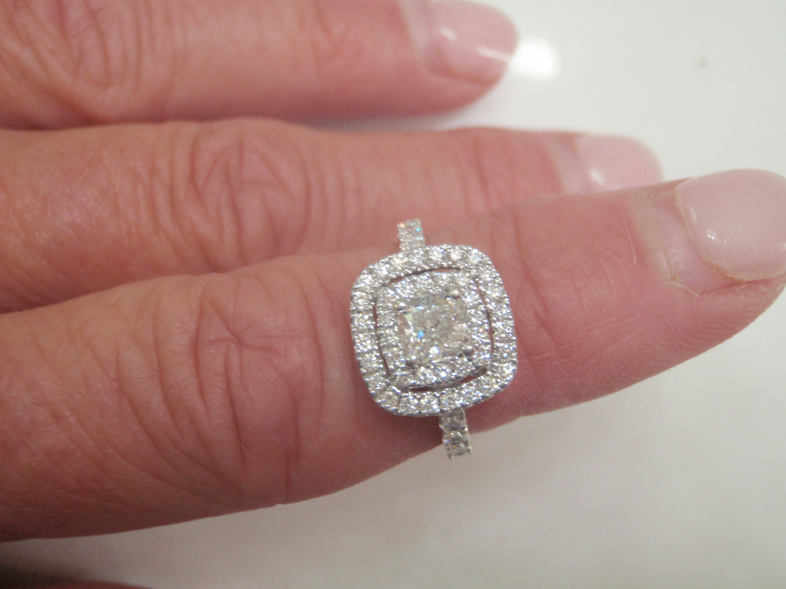 NEIL LANE Cushion Diamond Engagement Ring Kay Jeweler 4000. Retail 14KW S. 5.25 eBay