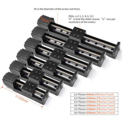 CNC Linear Stage Mini Slide Stroke Table 50-300mm 28mm Stepper Motor - 第 1/23 張圖片